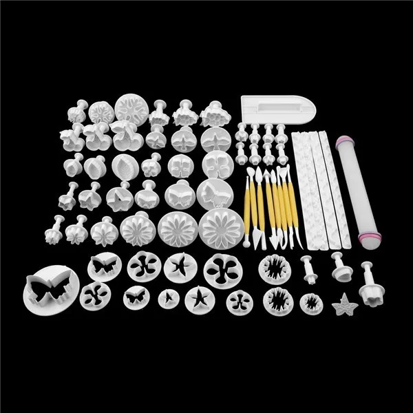 

68Pcs/set Fondant Cake Cookie Sugar Craft Decorating Plunger Flowers Modelling Tools Set DIY Cake Cutters Molds Sugarcraft CT046