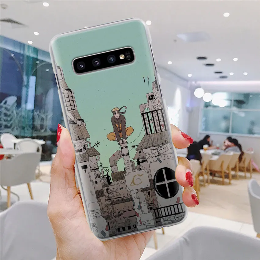 Аниме Наруто минималистичный чехол для телефона samsung Galaxy S10e S10 Plus S7 S8 S9 Plus Note 8 9 M10 M20 M30 жесткий чехол Coque