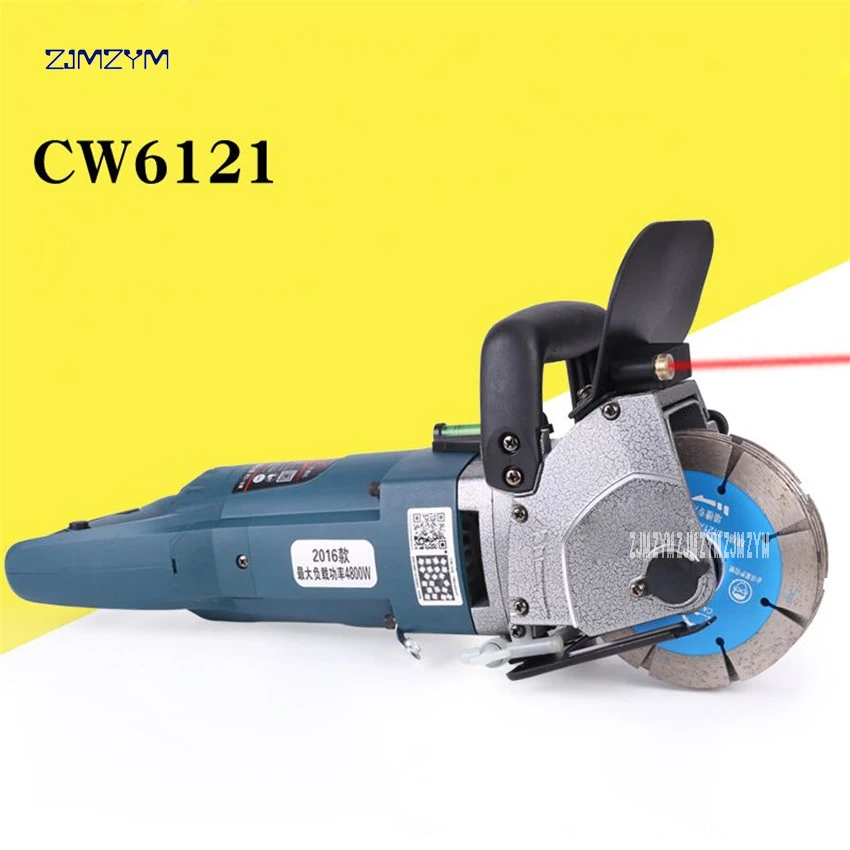 

121 мм 4800 Вт лезвие CW6121 многофункциональная стена камень дорога паз резки чеканка машина максимум 5 шт лезвие 7000р/мин Скорость без нагрузки