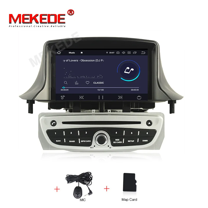 Silver model Android автомобильный мультимедийный плеер для Renault Megane 3/Renault Fluence 2009+ автомобильный стерео головное устройство gps навигация Радио магнитофон - Цвет: Silver model
