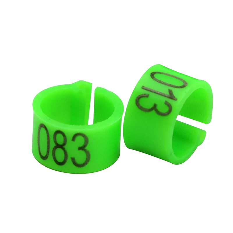 2 Set Of 1-100 Numbered 10mm Poultry Bird Pigeon Duck Chicken Clip Leg Color Foot Rings Pet Management Logo Identification Tool