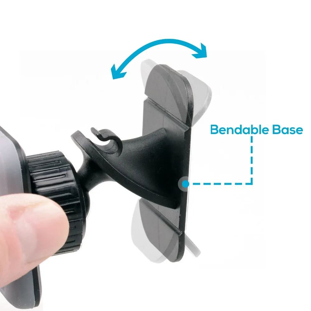 APPS2Car Magnetic Dash Car Mount with Bendable Base 3M Adhesive Dashboard Windshiled Cell Phone Holder for iPhone Android Phones |