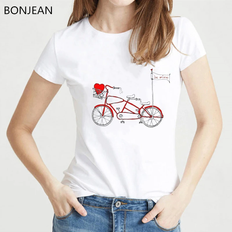 Футболка женская забавная с принтом love BIKE|Футболки| |