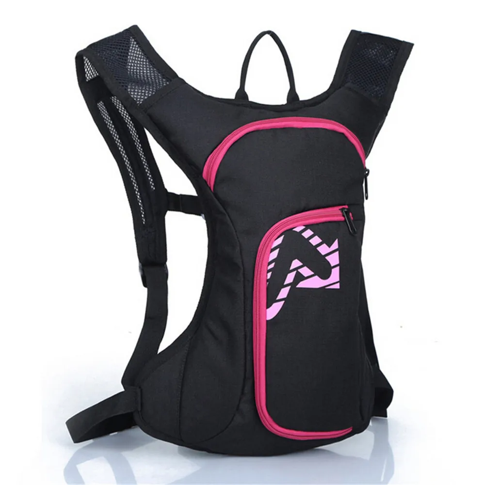black with pink Ультралегкий велосипедный рюкзак для горного велосипеда, велосипедные сумки для спорта на открытом воздухе, для бега, путешествий, сумка для воды, рюкзак, маленькие велосипедные сумки - Цвет: black with pink