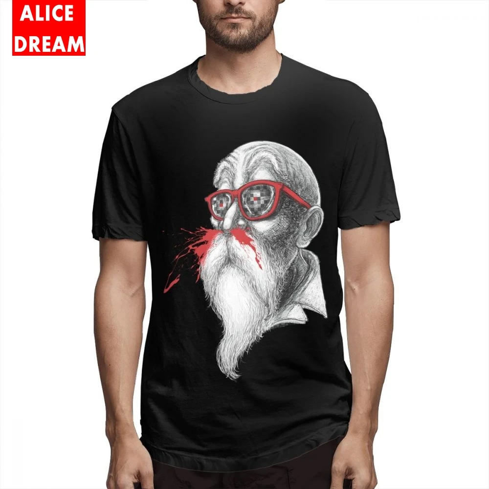 Для мужчин качество Мастер Роши Dragon Ball футболка мягкая Camiseta круглый средства