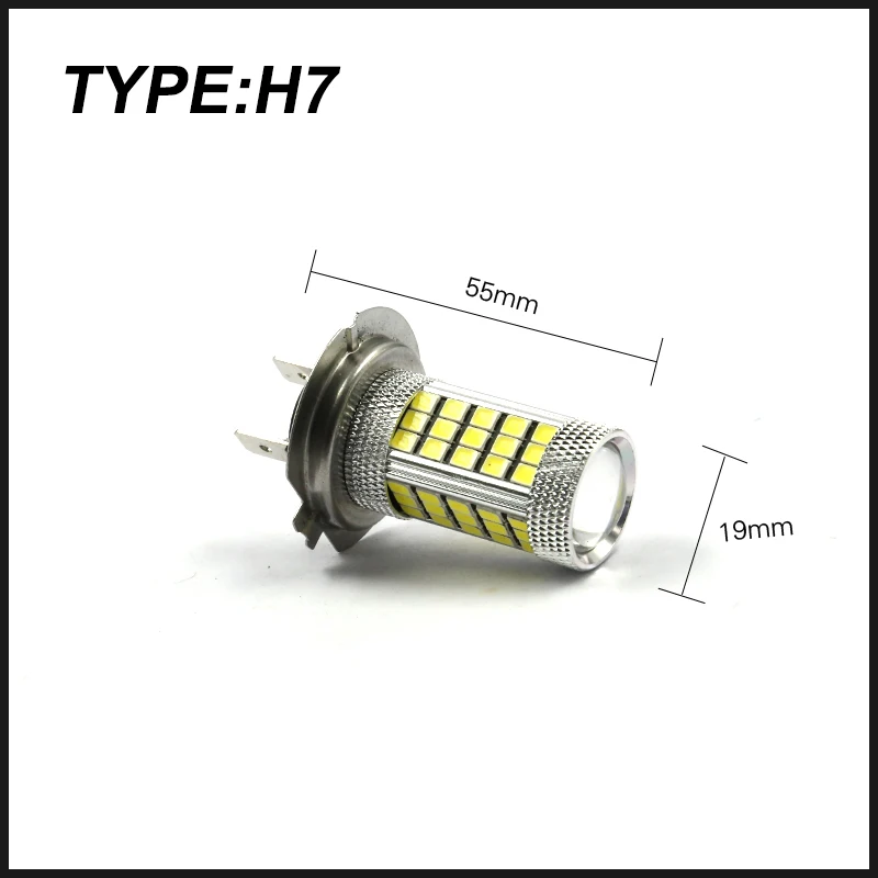 1 шт. DC 12V H4 H7 H8 H11 9005 9006 2835 63 светодиодный 6000 К автомобиля проектор противотуманная
