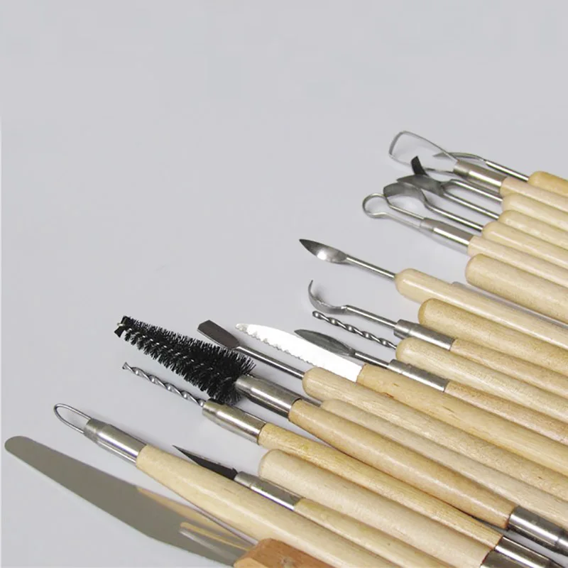 DINIWELL 22 шт. художественные инструменты для гончарного дела деревянная ручка набор