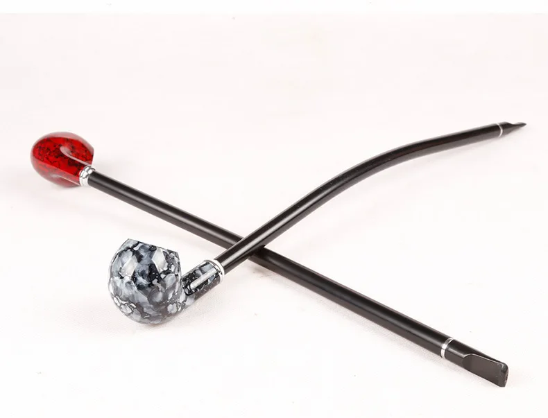 Трубка для табака с сухими листьями металлическая акриловая курительная трубка