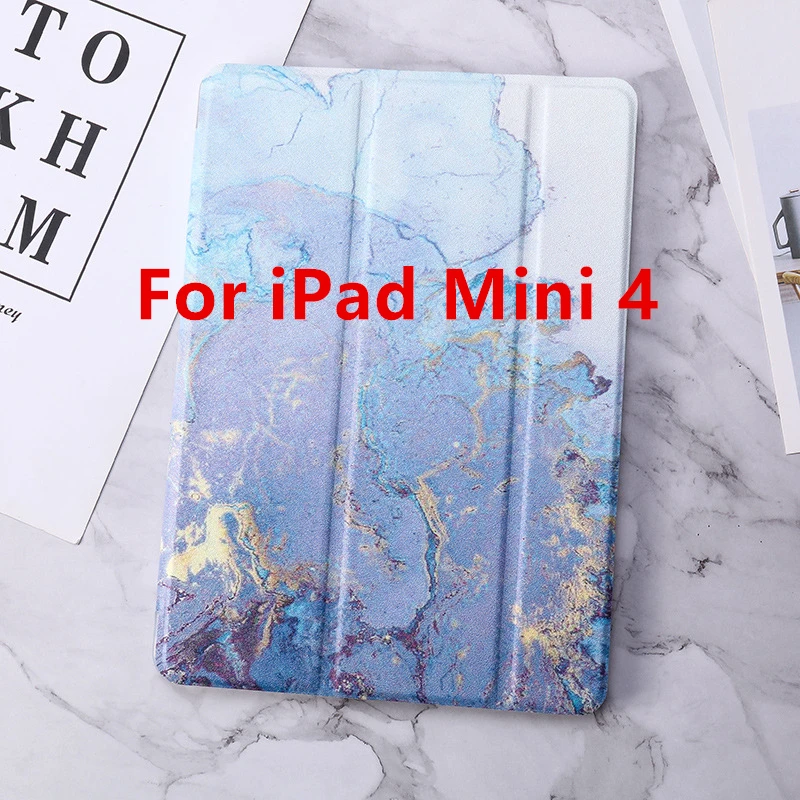 Blue 4 Чехол для iPad 9,7 Мрамор Кожаная подставка из ТПУ чехол для iPad Air 1/Air 2/Pro 10,5 мини-платье на возраст 2, 3, 4, 5, iPad Air 10,5 чехол, корпус - Цвет: Blue 4
