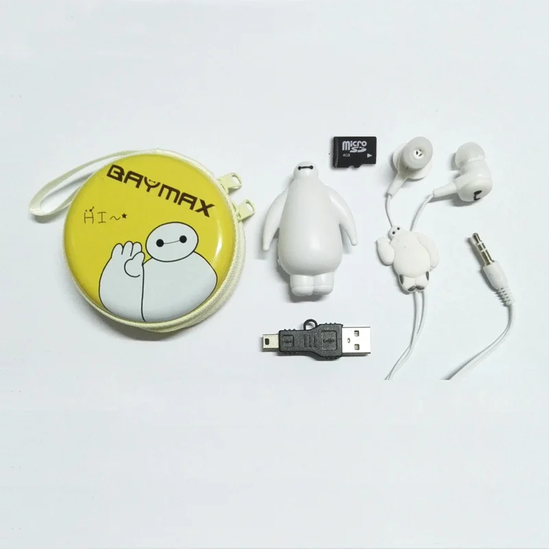 Новый высокое качество милый мультфильм Baymax Стиль MP3 плеер мини музыкальный
