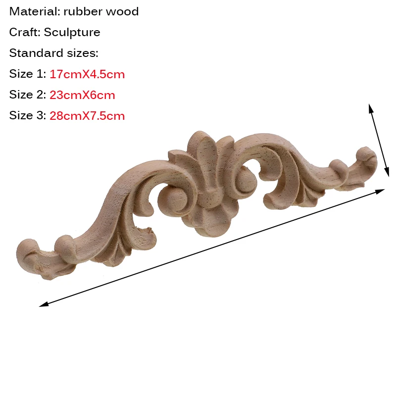 Новое-цельное дерево украшение для дома длинная аппликация шкаф ТВ дверь шкафа