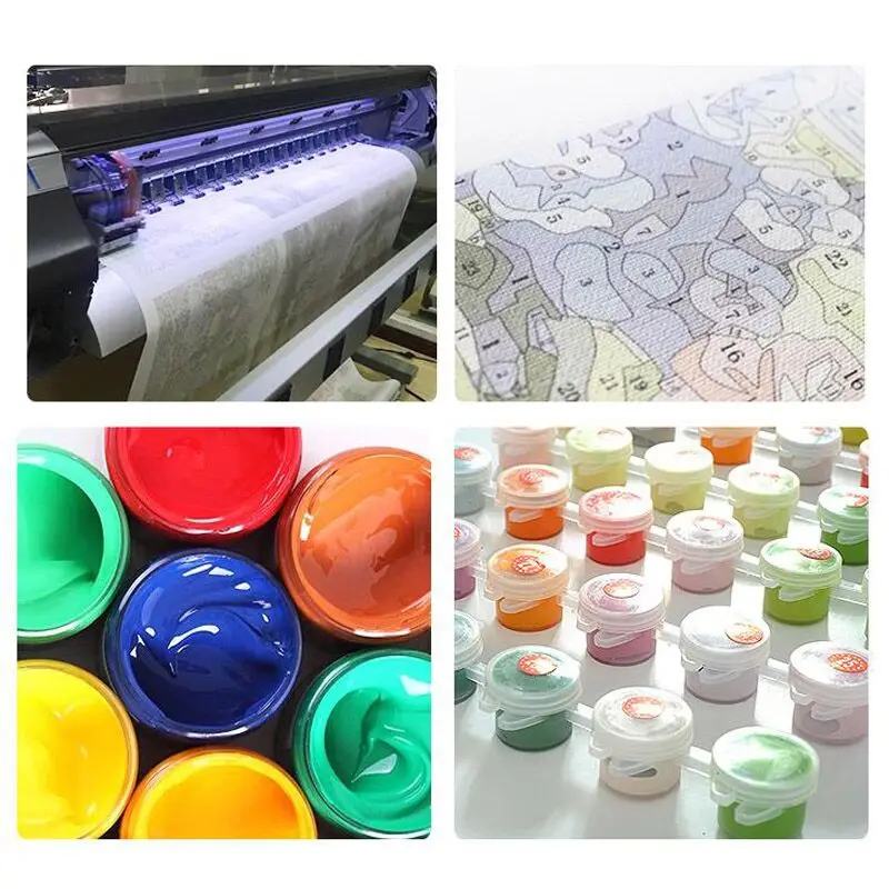 Безрамное Фотографии Живопись по номерам DIY Цифровая живопись маслом на холсте