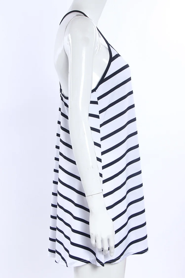 2019 летнее новое платье на бретелях сексуальное с лямкой через шею в черно-белую