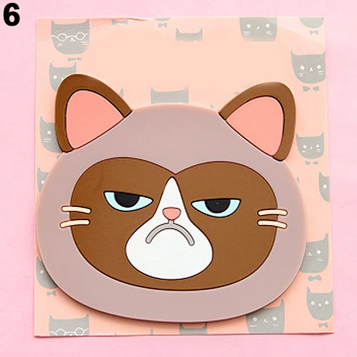 POP ITEM! Kitchen Cute Cartoon Cat Coffee Drink Glass Cup Placemat Holder Pad Coaster