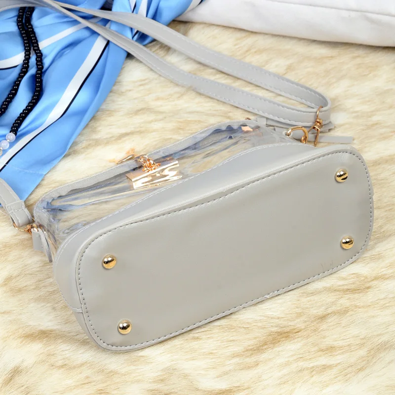 2019 кожа + ПВХ Ясный Прозрачный женская сумка мессенджер модная мини с оленем в