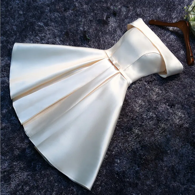 LBHS2143 # кружевные короткие платья подружки невесты с вырезом лодочкой красного и