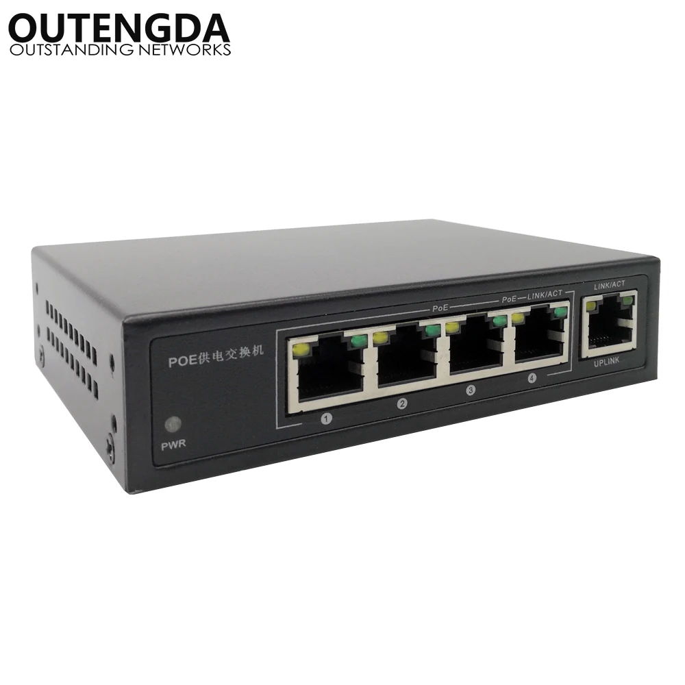PoE-инжектор OUTENGDA с 5 портами 4 порта 24 В коммутатор Power Over Ethernet +/7 8- блок питания max120W