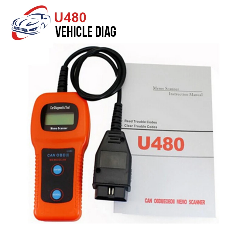 

U480 OBD2 CAN BUS Engine Fault Code Reader Memo Scanner for Cars and Trucks U 480 AUTO Diagnostic Scanner free shipping