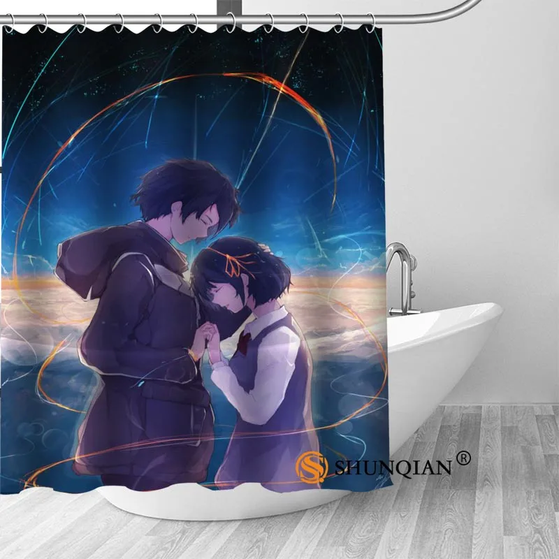 Новинка Kimi No Na Wa аниме занавеска для душа украшения для ванной комнаты для дома водонепроницаемая ткань занавеска для душа занавеска для ванной A18.1.3 - Цвет: 5