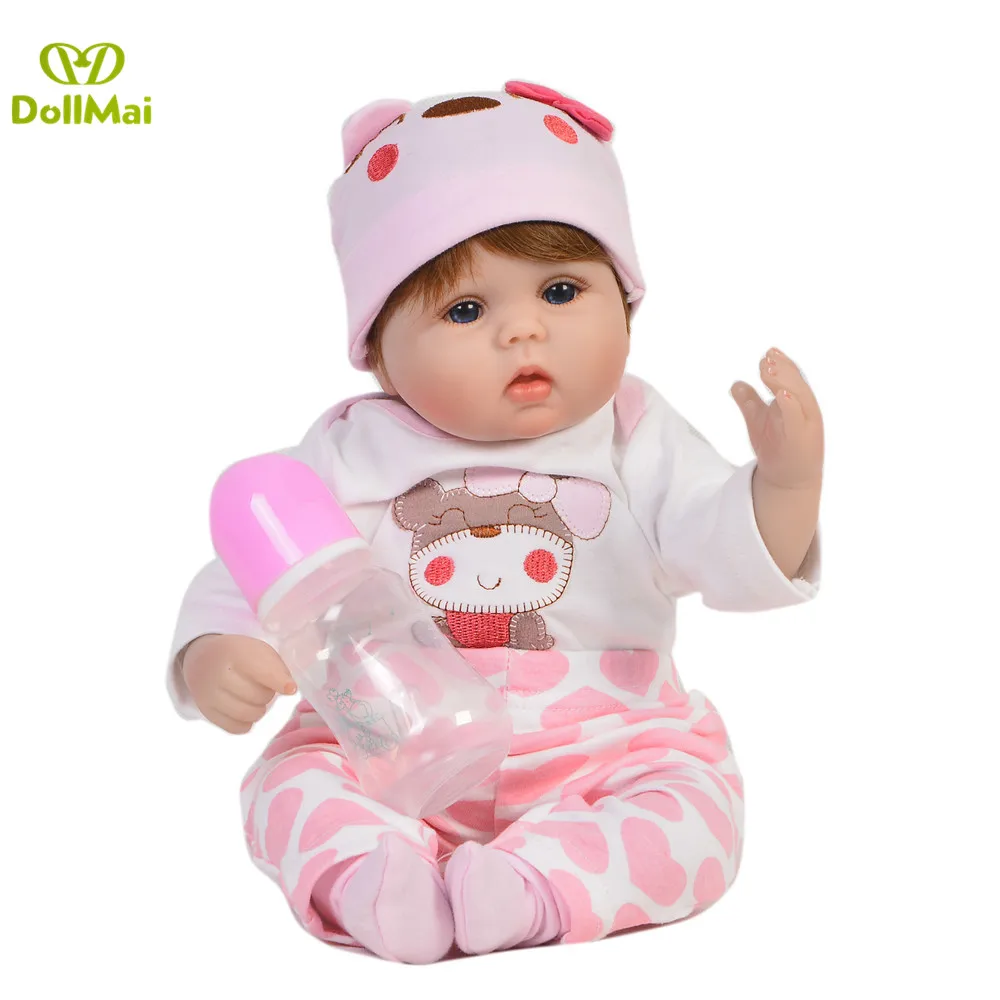Reborn girl baby dolls toys real cute 42cm vinyl newborn toddler alive babies reborn gift for child bebes menina | Игрушки и хобби