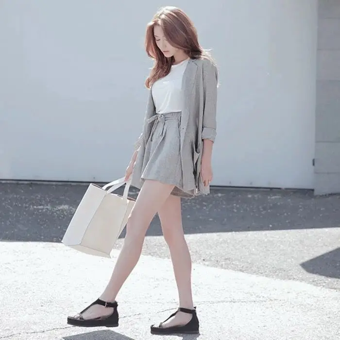 2019 весенний комплект из 2 предметов хлопковый льняной костюм куртка + широкие