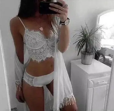 Новый летний белый Кружево Для женщин купальник повязки пуш-ап Мягкий Купальники