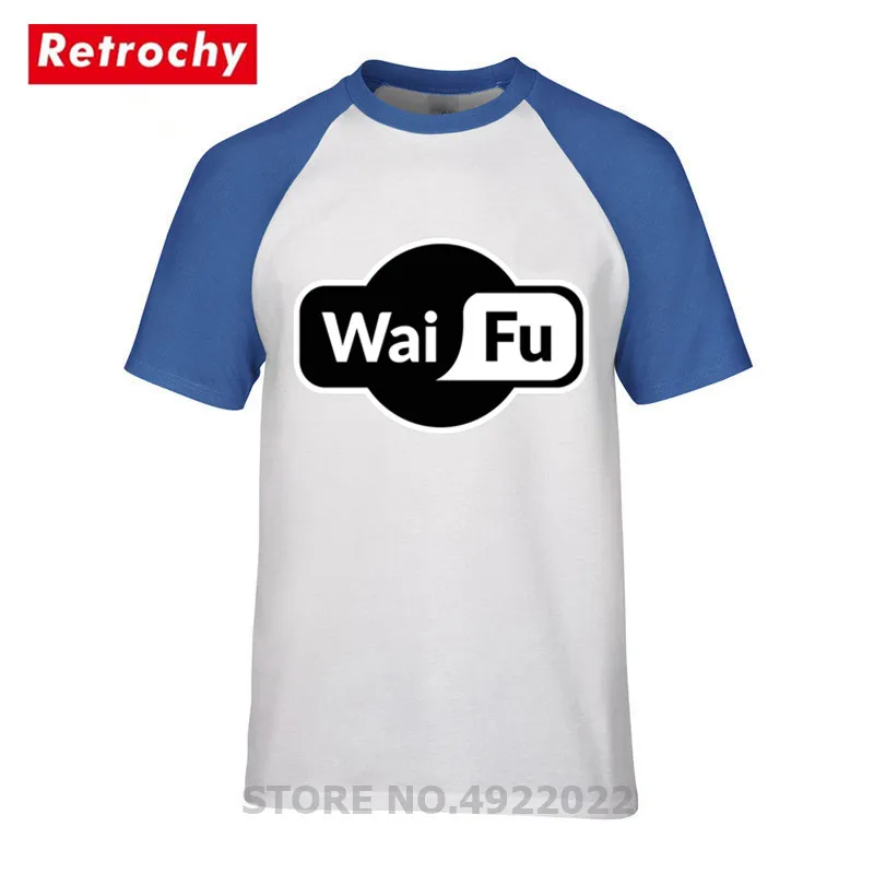 Футболка из материала Waifu Японский комикс черно белая футболка с логотипом