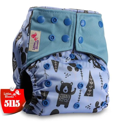 [Littles& Bloomz] моющиеся тканевые подгузники, детские подгузники, карманные подгузники, многоразовые вставки для подгузников, бамбуковый уголь - Цвет: 5115