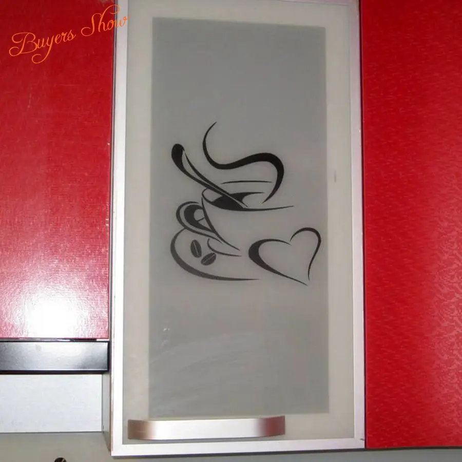 Кухонная настенная наклейка кофе кофейная чашка с сердцем кухонная виниловая