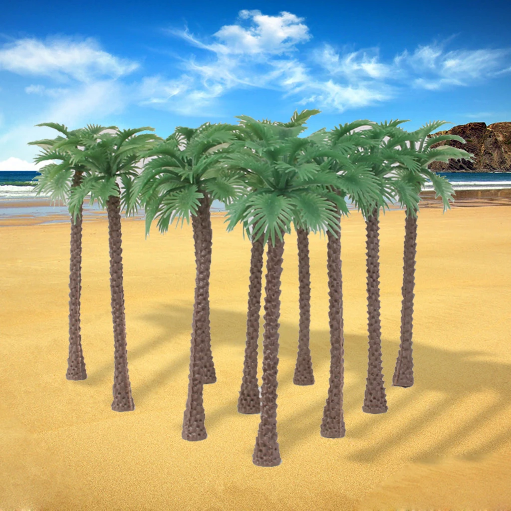 40 pcs Model Coconut Palm Tree Scenery for Train Railway Architecture Building Layout | Игрушки и хобби