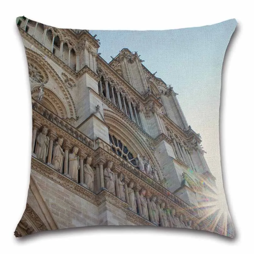 Нотр Дам де Пари Художественная печать церковь готическое здание наволочка
