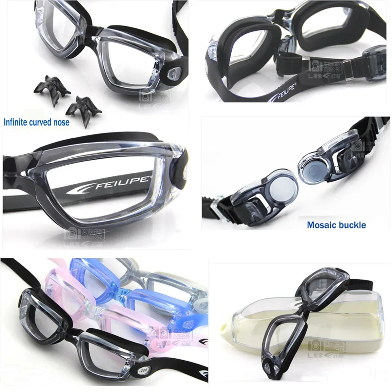FEIUPE очки для плавания при близорукости силиконовые анти туман УФ Защита