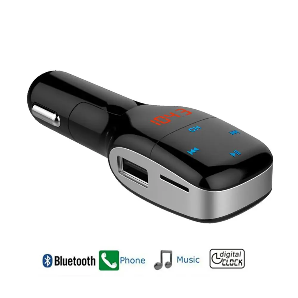 Автомобильный Bluetooth fm-передатчик, беспроводной автомобильный fm-передатчик радио адаптер автомобильный комплект USB Автомобильное зарядное устройство Micro SD/TF карта управление музыкой