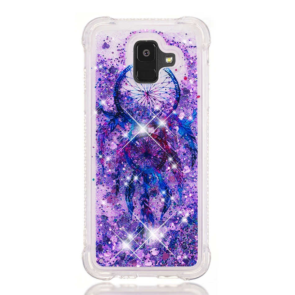 Color Drops Chimes Блестками Жидкий чехол для samsung Galaxy A10 A20 A30 A50 A70 A40S M10 M20 M30 A6 A7 A8 J2 J4 J6 плюс зыбучие пески чехол - Цвет: Color Drops Chimes