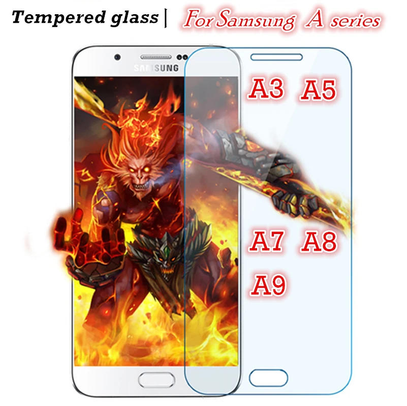 Закаленное стекло для Samsung Galaxy A3 A5 A7 2016 2017 2015 A8 A9 защитный экран A320 A520 A520F A720 A720F A510