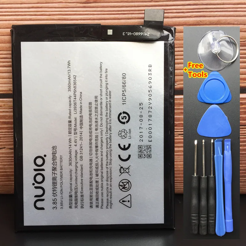 Оригинальный аккумулятор Li3936T44P6h836542 3630 мАч для ZTE/Nubia M2 Nubia Dual SIM TD LTE NX551J|Аккумуляторы мобильных телефонов| |
