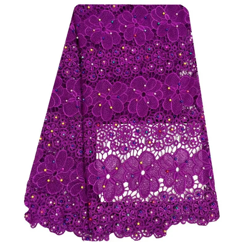 French Net Lace Fabric Red 2018 Latest African Guipure with Embroidery Mesh Tulle Water Soluble Cord | Дом и сад