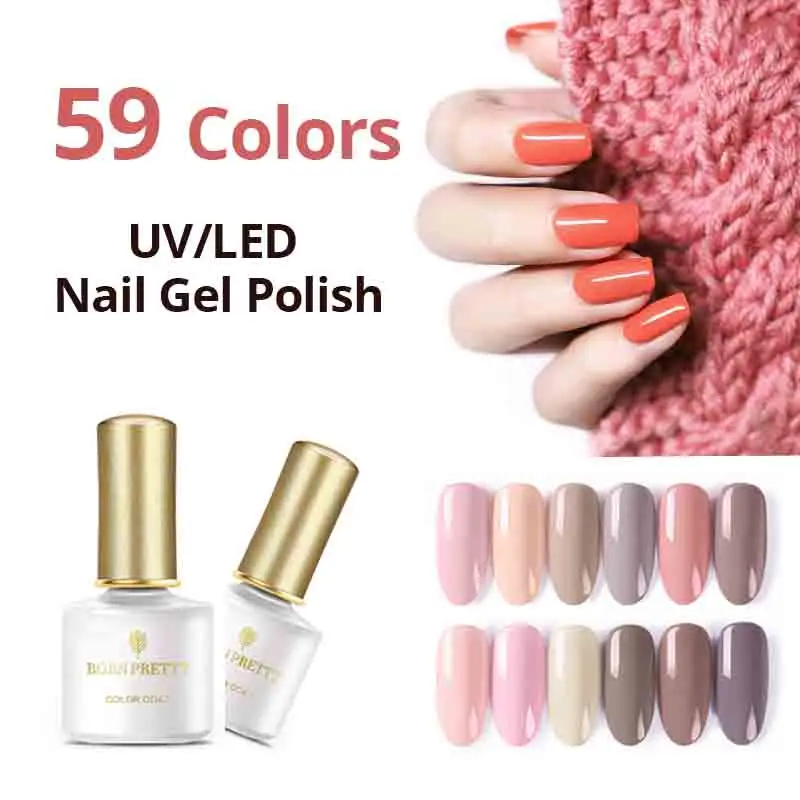 Гель лак BORN PRETTY для дизайна ногтей 6 мл 59 цветов Полупостоянный УФ ногтей|Гель