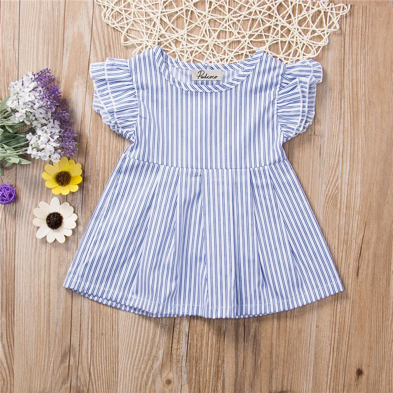 2019 милое летнее платье пачка для маленьких девочек повседневные Хлопковые