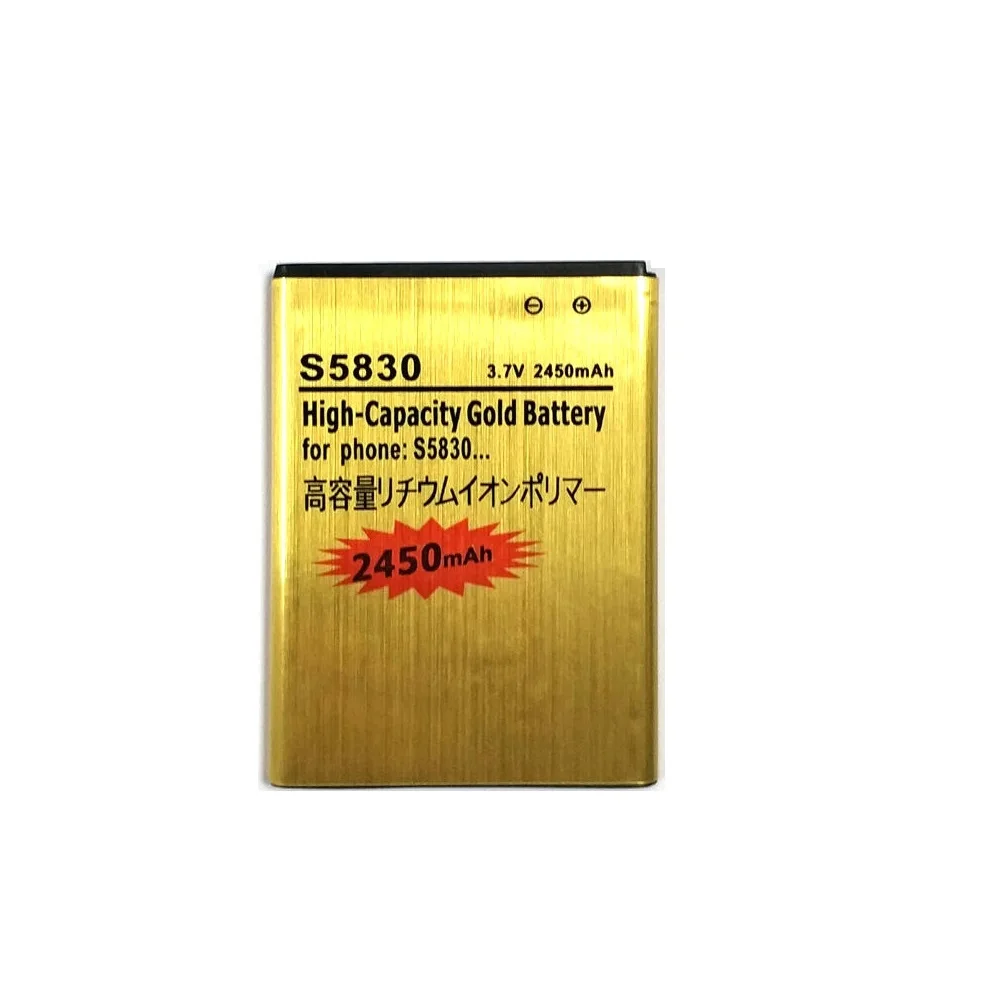 Новый аккумулятор S5830 2450 мАч Золотой Литий ионный EB494358VU для Samsung Galaxy Ace GT S5830i i569 i579