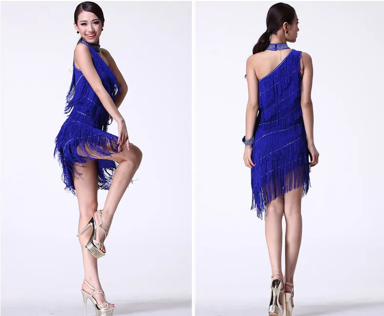 Latin Dance Dress Adult 2018 New One Shoulder Rhinestone European Style Women Rumba Sumba Latin Tassel Dancing Skirt
Latin Dance Dress Adult 2018 New One Shoulder Rhinestone European Style Women Rumba Sumba Latin Tassel Dancing Skirt