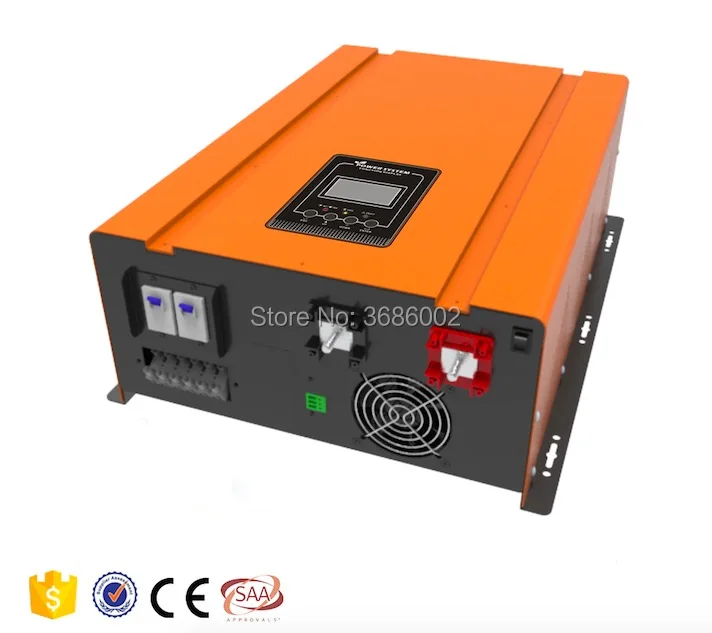 Новые продукты! 8000 W/8KW решетки UPS инвертирующий усилитель мощности Инвертор солнечной энергии 48 V/96VDC для 200-240VAC-регулируемым приводом 50Гц 60Гц с AC зарядное устройство