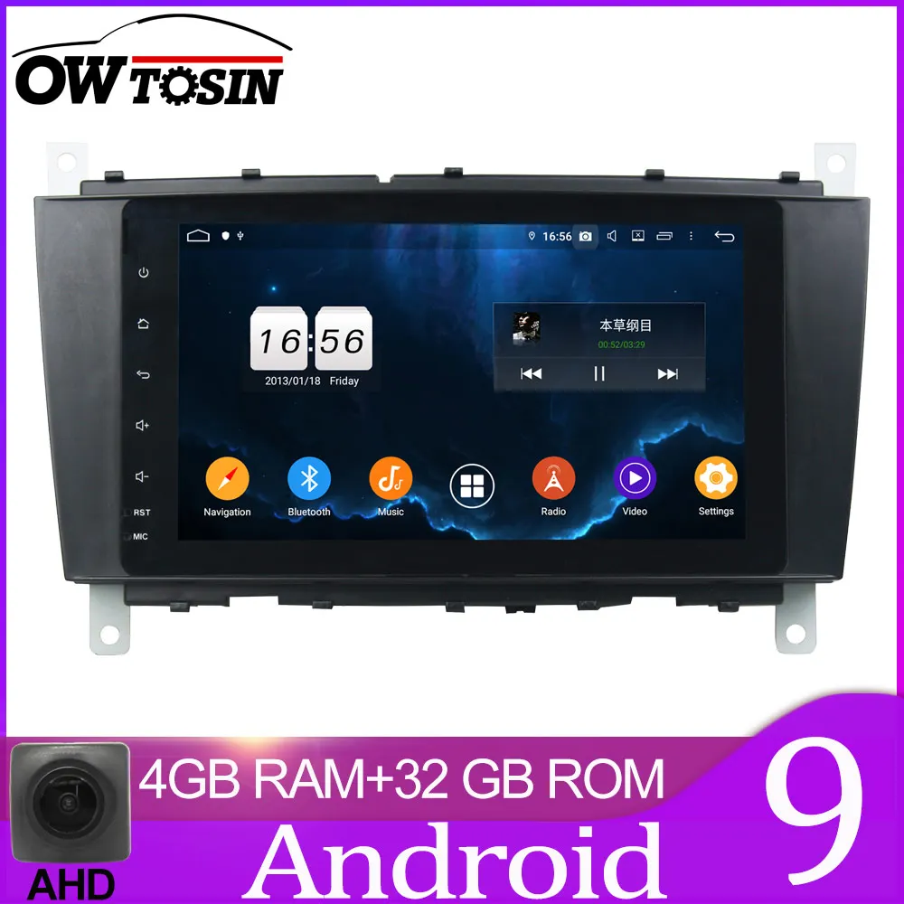 32GB unit only Owtosin 2 Din Android 9,0 автомобильный радиоприемник для Mercedes Benz C-Class W203 C180 C200 C220 C230 C240 C250 C270 C280 автомобильный gps навигация - Цвет: 32GB unit only