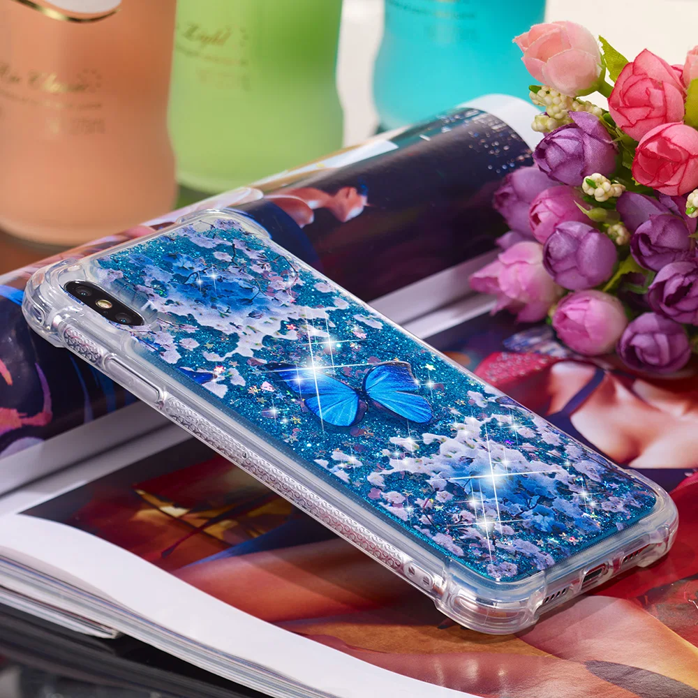 Жидкий чехол для Samsung Галактики A3 A5 A6 A7 A8 S5 S6 S7 S8 S9 Edge Plus Note8 в виде единорога из мультфильма Мягкий силиконовый чехол