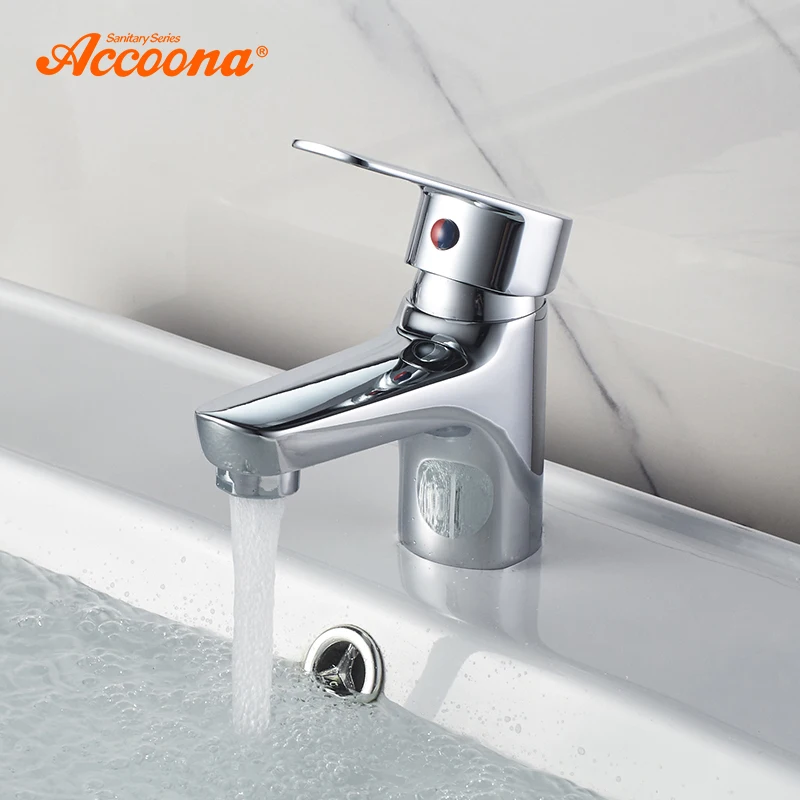 Accoona смеситель для раковины кран воды на бортике горячей и холодной смешанные