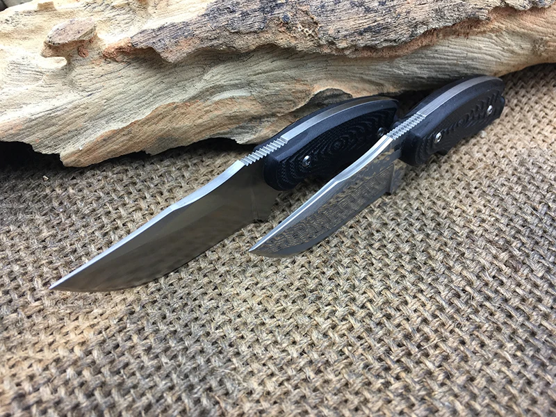 2 варианта! Дамаск шеи Ножи G10 Ручка спасения выживания карманный инструментов