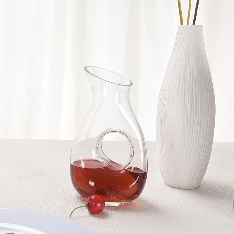 Графин без свинца с ручкой из стекла графин для вина Быстрый декантер|wine decanter|glass