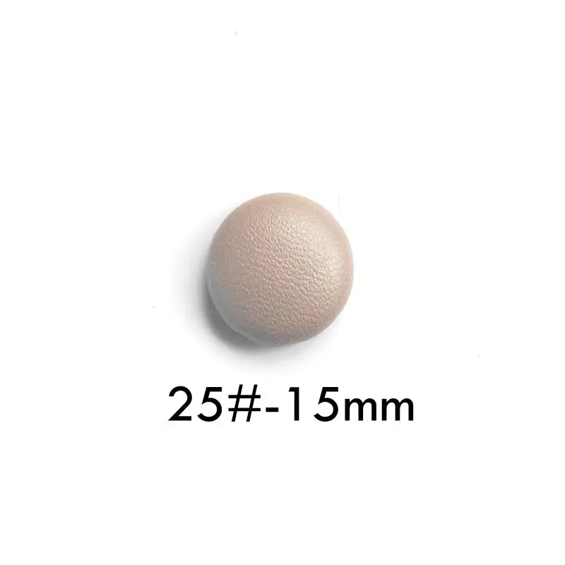 15mm-25 15 мм 20 искусственная кожа круглая ткань Пряжка DIY Кнопка ювелирные изделия материал домашний серьги фасоль аксессуары упаковка из 10 - Цвет: 15mm-25