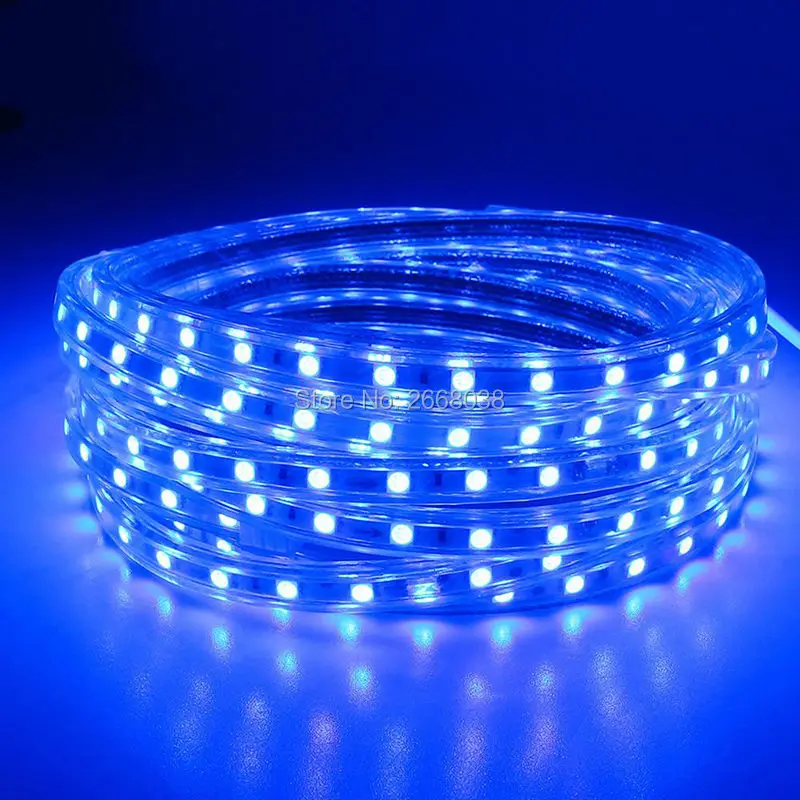 Яркая светодиодная лента 120 Вольт SMD 5050 яркое водонепроницаемое светодиодное