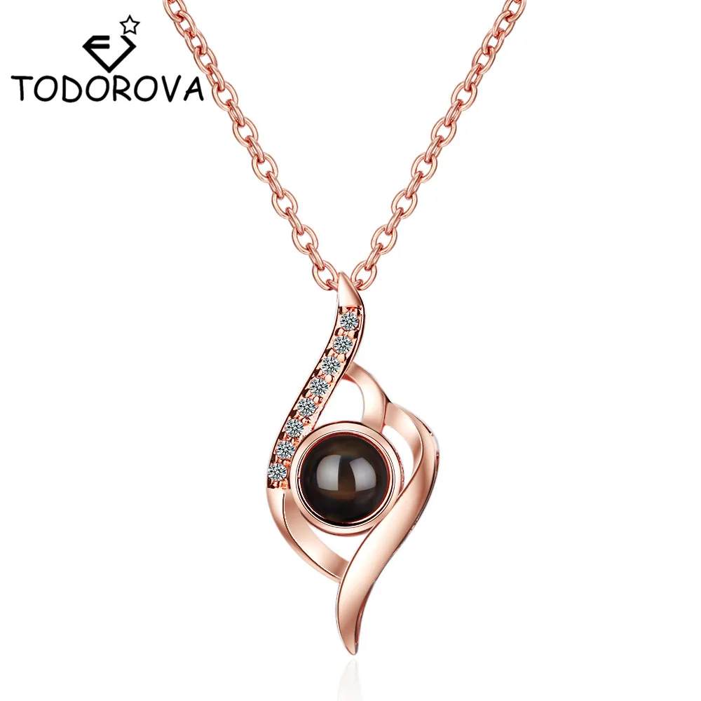 Todorova 100 языков ожерелье с надписью I Love You креативное подвеской для влюбленных